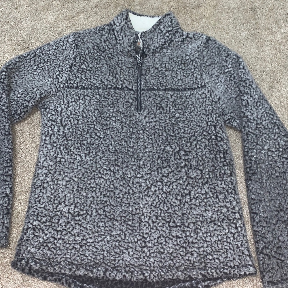 grey sherpa jacket size adult small